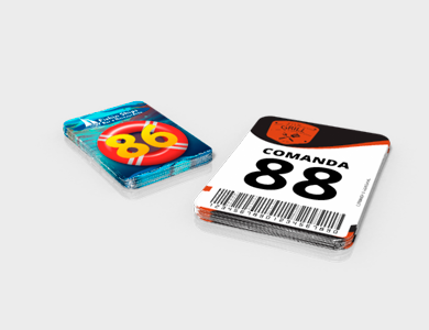 Comanda com Dados Variáveis em PVC 0,5mm Cristal Frente e Verso 10x15cm - 4x0 - 1 unid