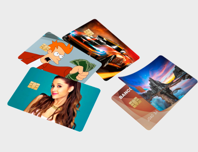 Adesivo para Cartão de Crédito em Vinil  8,55x5,8cm - 4x0 - 250 unid