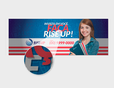 Adesivo Perfurado 110x15 cm - 4x0 - 10 unid