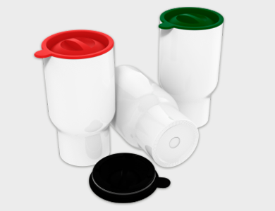 Copo Veicular em Polímero para Sublimação 550ml - 3 unid