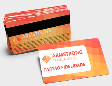 Cartão Fidelidade com Arte Única em PVC 0,5mm Cristal Frente e Verso 8,5x5,4cm - 4x4 - 200 unid