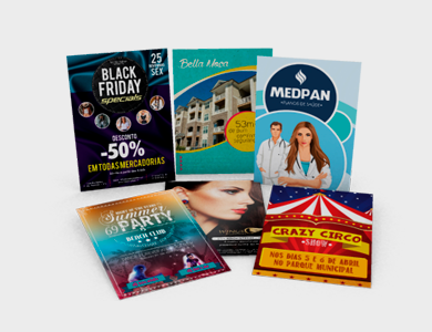 Cartaz Couchê Fosco 170g Sem Verniz 29,7x63cm - 4x1 - 100 unid