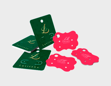 Cartela de Bijuteria Formatos Especiais Couchê 300g Laminação Fosca 4x5cm - 4x0 - 500 unid