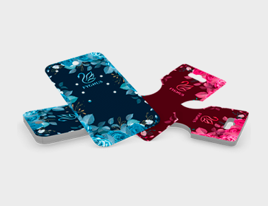 Cartela de Bijuteria Formatos Especiais Couchê 300g Laminação Fosca 9x5cm - 4x0 - 500 unid