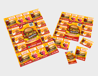 Folha Cupom de Desconto Couchê 150g Sem Verniz 15 Espaços 15x21 cm - 4x4 - 1000 unid