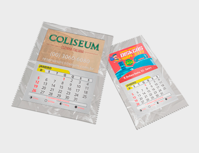 Ímã de Geladeira com Faca Padrão e Bloco de Calendário 2025 Embalado Individualmente Supremo 4x5cm - 4x0 - 500 unid