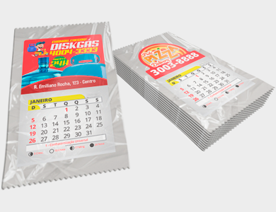 Ímã de Geladeira com Faca Padrão e Bloco de Calendário 2025 Supremo 4x5cm - 4x0 - 250 unid