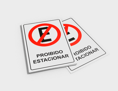 Placas de Sinalização/Informativa Pequena em PVC 0,5mm Cristal Frente e Verso 21,9x14,4 cm - 4x0 - 2 unid