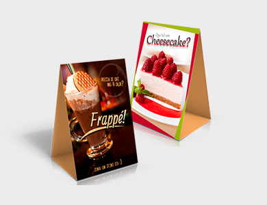 Prisma de Mesa Vertical Couchê 300g Laminação Fosca e Verniz Localizado 10x15cm - 4x1 - 5000 unid