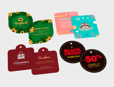 Tag Especial Couchê 300g Verniz Total Frente 4x5cm - 4x0 - 5000 unid