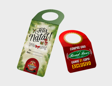 Tag para Garrafa Couchê 300g Laminação Fosca 5,5x14,8cm - 4x4 - 250 unid