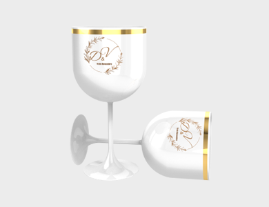 Taça de GIN com Borda Metalizada 650ml - 1 Cor de Impressão - 1x0 - 500 unid