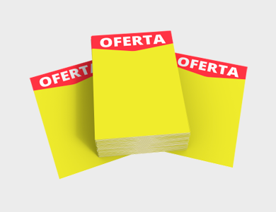 CAR005 - Cartaz Promocional com Arte Pronta Supremo 300g Sem Verniz 29,7x42cm - 4x0 - 50 unid